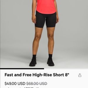 BNWT Lululemon Shorts 8”